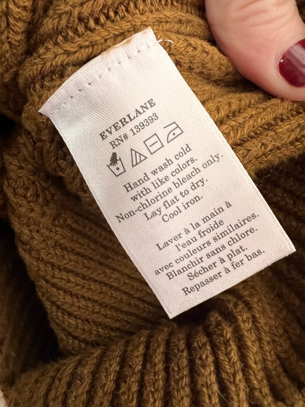 Everlane Cropped Chunky Brown Knit Sweater S Cozy 100% Organic Cotton Minimalist - Picture 4 of 8